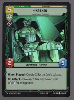 Star Wars Unlimited TotR Foil Card TWI084 Kraken - Image 1