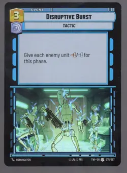 Star Wars Unlimited TotR Foil Card TWI075 Disruptive Burst - Image 1