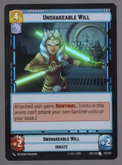 Star Wars Unlimited TotR Foil Card TWI071 Unshakeable Will - Image 1