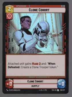 Star Wars Unlimited TotR Foil Card TWI169 Clone Cohort - Image 1