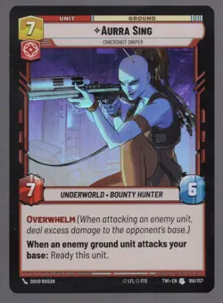 Star Wars Unlimited TotR Foil Card TWI166 Aurra Sing - Image 1