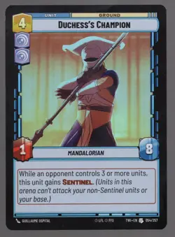 Star Wars Unlimited TotR Foil Card TWI054 Duchess's Champion - Image 1