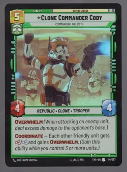 Star Wars Unlimited TotR Foil Card TWI114 Clone Commander Cody - Image 1