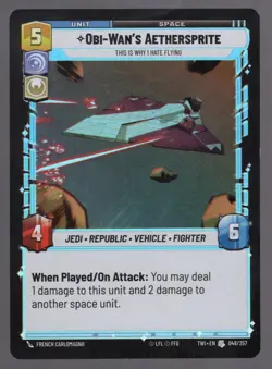 Star Wars Unlimited TotR Foil Card TWI048 Obi-Wan's Aethersprite - Image 1