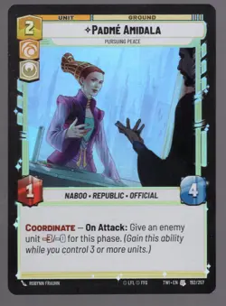Star Wars Unlimited TotR Foil Card TWI192 Padme Amidala - Image 1