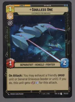 Star Wars Unlimited TotR Foil Card TWI179 Soulless One - Image 1