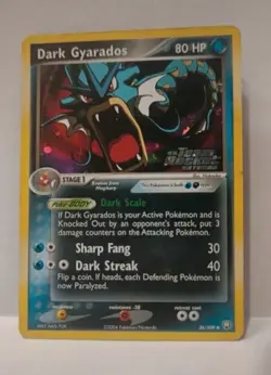Pokemon Card-Dark Gyarados-Ex Rocket Returns-Holo-36/109-ENG-STAMPED - Image 1