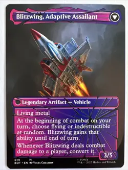 1x SHATTERED GLASS BLITZWING, CUREL TORMENTOR - Transformers - MTG - Magic - Image 2