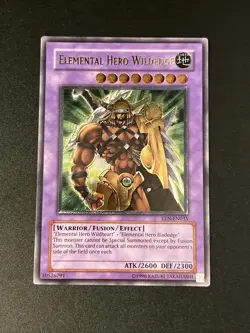 Yu gi oh Elemental Hero Wildedge Een-en035 Rare Ultimate Vintage Fusion Warrior - Image 1