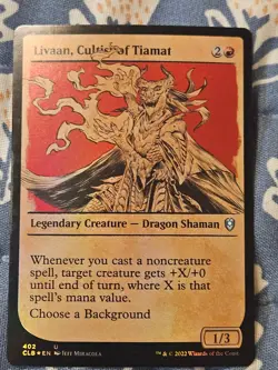 Livaan, Cultist of Tiamat FOIL (402) Showcase Battle for Baldur's Gate MTG Magic - Image 2