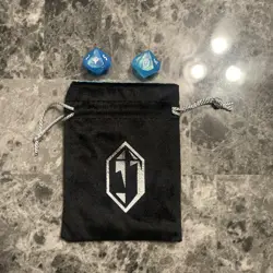 MTG Final Fantasy Promo Felt Dice Bag w/ 2 Dice - Image 1