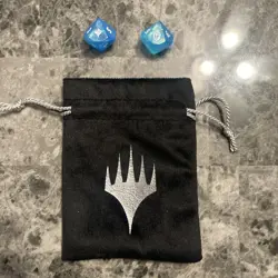 MTG Final Fantasy Promo Felt Dice Bag w/ 2 Dice - Image 2