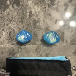 MTG Final Fantasy Promo Felt Dice Bag w/ 2 Dice - Image 3