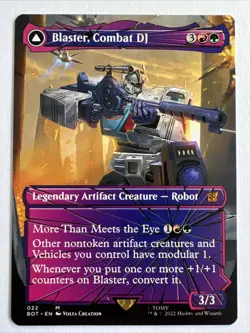 1x Shattered Glass Blaster, Combat DJ Transformers MTG Magic Gathering - Image 1