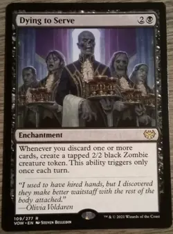 Dying to Serve #109/277 MTG Innistrad: Crimson Vow Rare Near Mint - Image 1