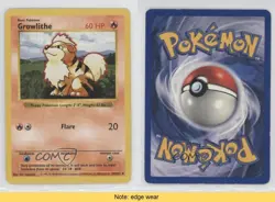 Growlithe Shadowless Pokemon Base Set #28 1999 READ 08hr - Image 3