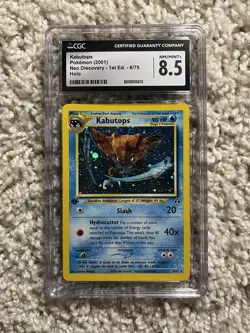 Kabutops CGC 8.5 Pokemon WOTC 2001 Neo Discovery 1st Ed #6 Partial Swirl POP 26! - Image 1