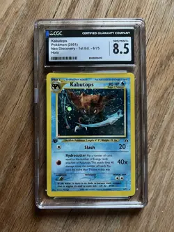 Kabutops CGC 8.5 Pokemon WOTC 2001 Neo Discovery 1st Ed #6 Partial Swirl POP 26! - Image 4