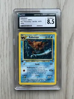 Kabutops CGC 8.5 Pokemon WOTC 2001 Neo Discovery 1st Ed #6 Partial Swirl POP 26! - Image 5