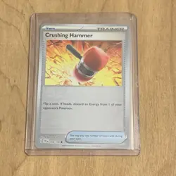 168/198 Crushing Hammer - Reverse Holo - Pokemon - Scarlet & Violet - NM - Image 1