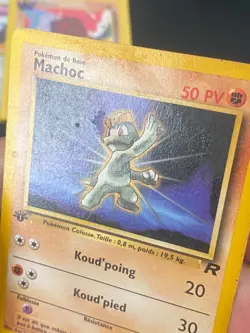 CARTE POKEMON MACHOC 59/82 EDITION 1 FR COMMUNE WIZARDS TEAM ROCKET - PL - Image 2