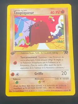 CARTE POKEMON TAUPIQUEUR 52/82 EDITION 1 FR COMMUNE WIZARDS TEAM ROCKET -TBE/EXC - Image 1