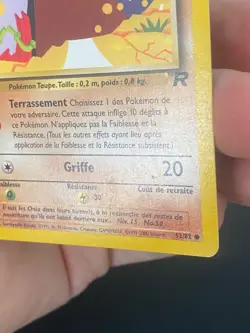 CARTE POKEMON TAUPIQUEUR 52/82 EDITION 1 FR COMMUNE WIZARDS TEAM ROCKET -TBE/EXC - Image 4
