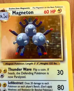 Magneton Pokemon TCG Base Set 9/102 Unlimited Holo Rare LP - Image 5