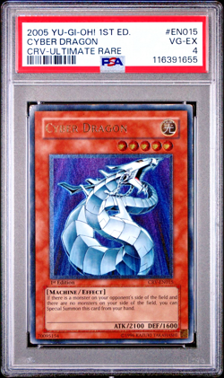 PSA 4 1ST EDITION ULTIMATE RARE Cyber Dragon CRV-EN015 YUGIOH - Image 1