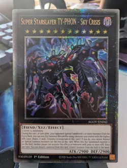 YuGiOh! Super Starslayer TY-PHON - Sky Crisis AGOV-EN042 Quarter Century 1st Ed - Image 1