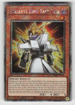 Absolute King Back Jack Yugioh RA04-EN244 Platinum Secret Rare PSR NM - Image 1