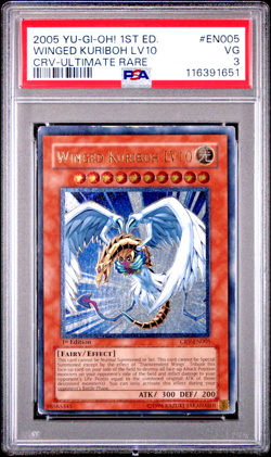 PSA 3 1ST EDITION ULTIMATE RARE Winged Kuriboh LV10 CRV-EN005 YUGIOH - Image 1