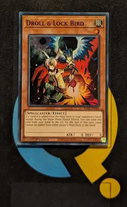 RA02-EN006 Droll & Lock Bird Super Rare 1st Edition YuGiOh - Image 1