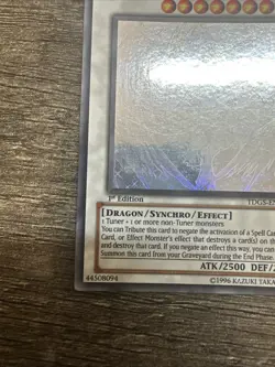 Yugioh Stardust Dragon Ghost Rare TDGS-EN040 The Duelist Genesis 1st Edition - Image 4