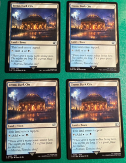 Magic the Gathering MTG Treno, Dark City x4 Land Cards NM/M Final Fantasy - Image 1