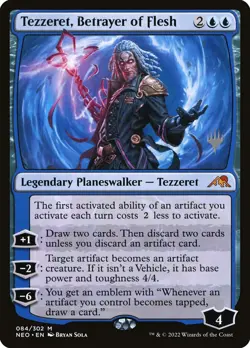 MTG Tezzeret, Betrayer of Flesh (84p/155) Kamigawa Neon Dynasty Promos LP - Image 1