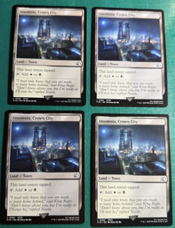 Magic the Gathering MTG Insomia, Crown City x4 Land Cards NM/M Final Fantasy - Image 1