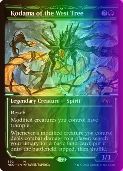 MTG Kodama of the West Tree (392/606) Kamigawa Neon Dynasty LP FOIL - Image 1