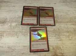3x FOIL Mogg Fanatic - Fire & Lightning Deck - NM - English - OOP MTG Goblins - Image 1