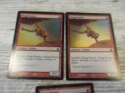 3x FOIL Mogg Fanatic - Fire & Lightning Deck - NM - English - OOP MTG Goblins - Image 2