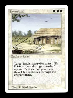 MTG - Farmstead - Revised Edition - Vintage Magic The Gathering - Near Mint - Image 1