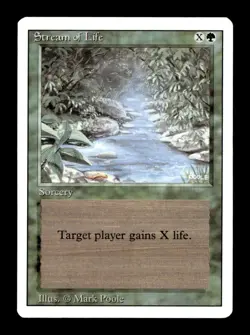 MTG - Stream of Life - Revised Edition - Vintage Magic The Gathering - Near Mint - Image 1