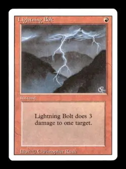 MTG - Lightning Bolt - Revised Edition - Vintage Magic The Gathering - Near Mint - Image 1