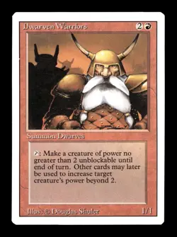 MTG - Dwarven Warriors - Revised Edition - Vintage Magic The Gathering - NM - Image 1