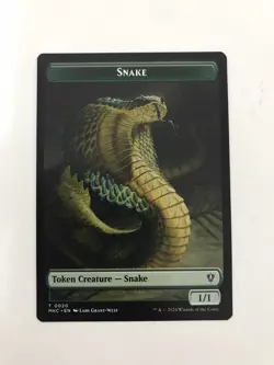 Snake / Morph Token MTG Magic the Gathering Card NM Near Mint MKC - Image 1