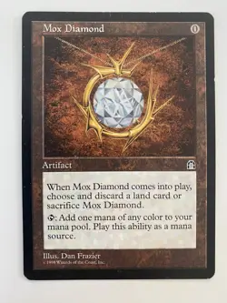 MTG Mox Diamond (STR) Stronghold - 1998 MP/LP Reserved List -TCGshowcase- ((A)) - Image 1