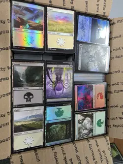 HUGE Lot Of 4000+ Magic The Gathering Basic Lands Mixed Sets, Foil/Full Arts Etc - Image 2