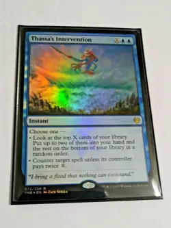 FOIL THASSA'S INTERVENTION NM! *THEROS BEYOND DEATH* - Image 1