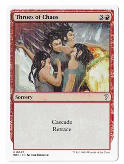 MTG Throes of Chaos White Border Mystery Booster 2 (MB2) Uncommon #0062 Unplayed - Image 1
