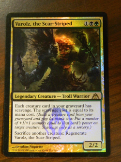 MTG Dragons Maze Foil Rare Varolz, The Scar-Striped Excellent - NM - Image 1